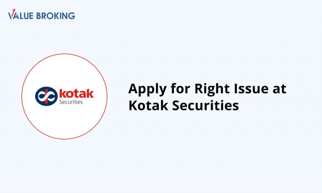 apply rights issue at kotak securities
