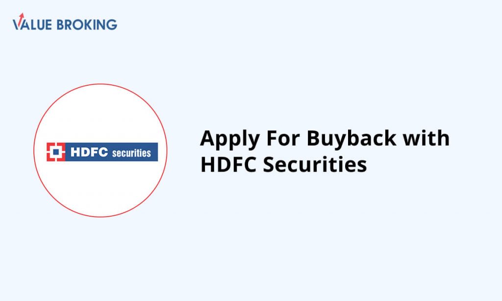 apply for buyback with hdfc securities