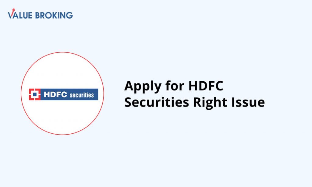 apply rights issue at hdfc securities