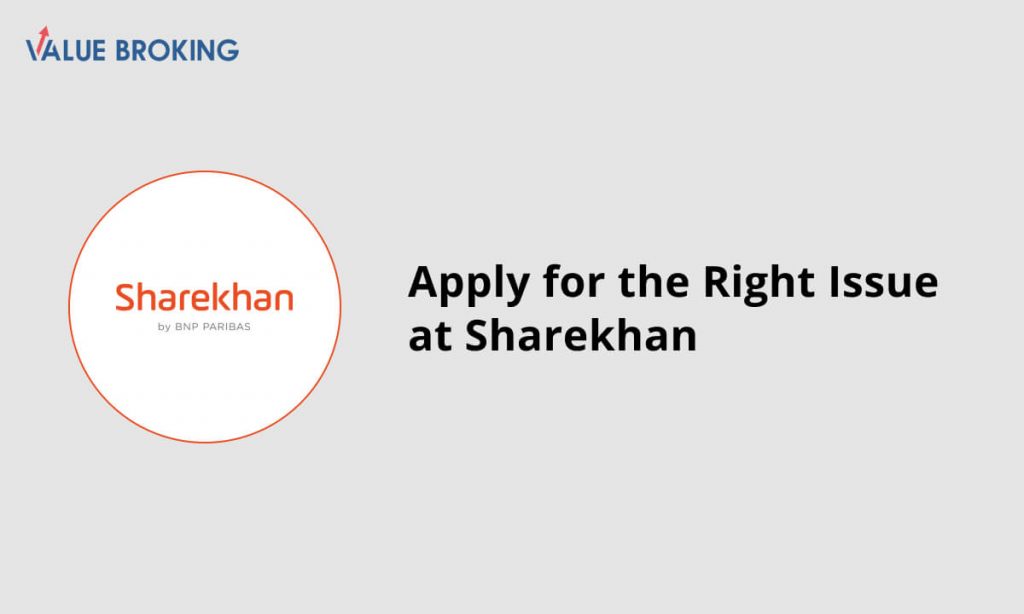 apply rights issue at sharekhan