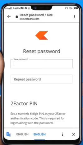 zerodha reset password