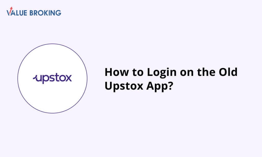login on the old upstox app