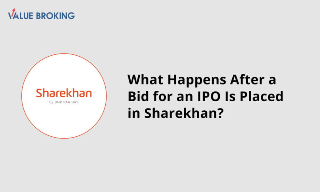when bid for an ipo is placed in sharekhan
