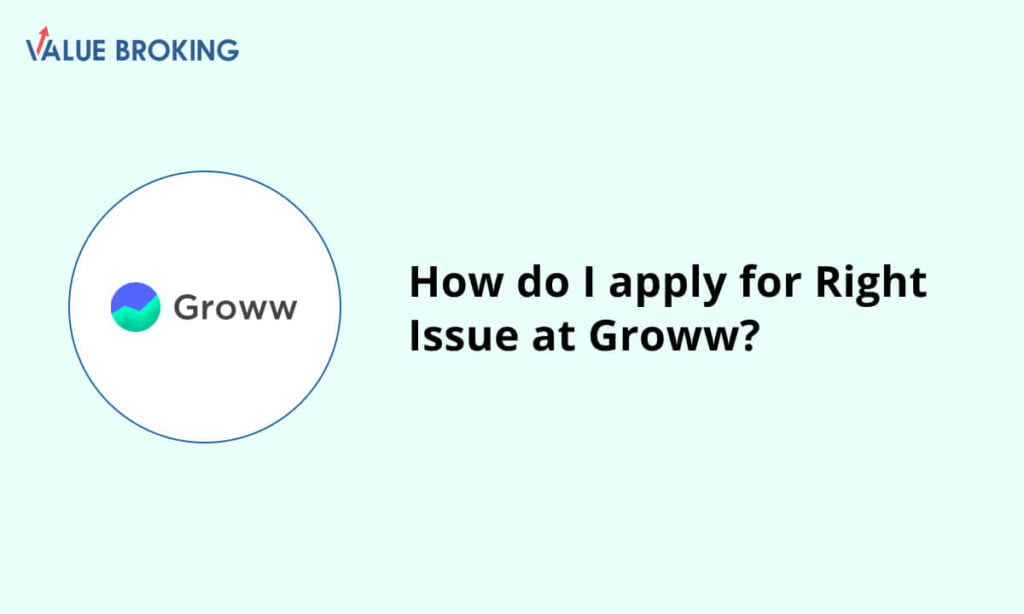 apply for right issue at groww