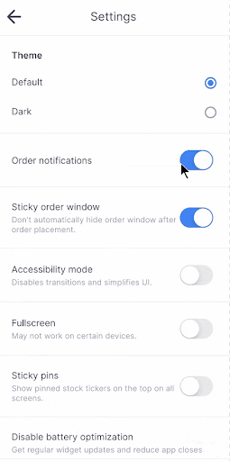 zerodha order notifications