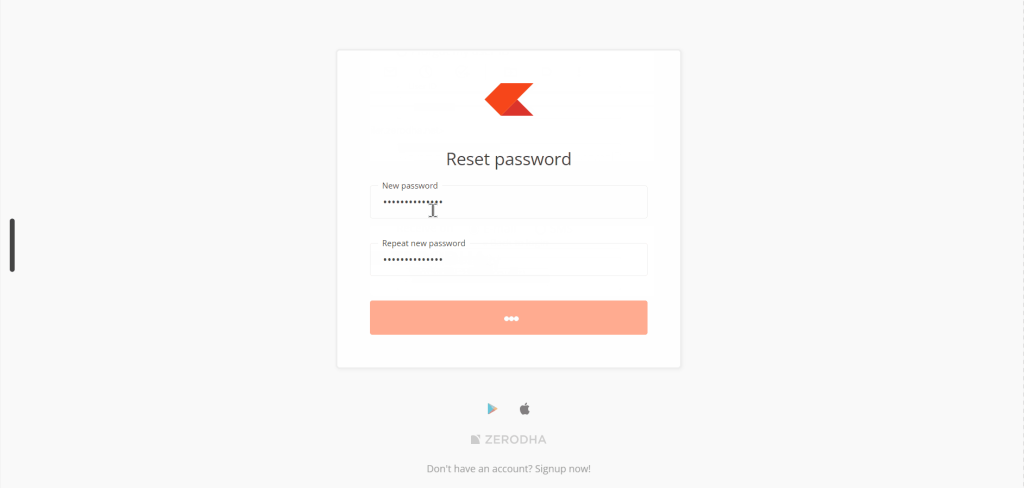 zerodha new password
